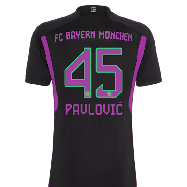 Bayern Munich kids jersey away 23-24 – 45 aleksandar pavlovic Jersey - Premium Fan Gear