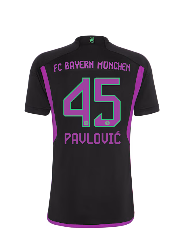 Bayern Munich kids jersey away 23-24 – 45 aleksandar pavlovic Jersey - Premium Fan Gear