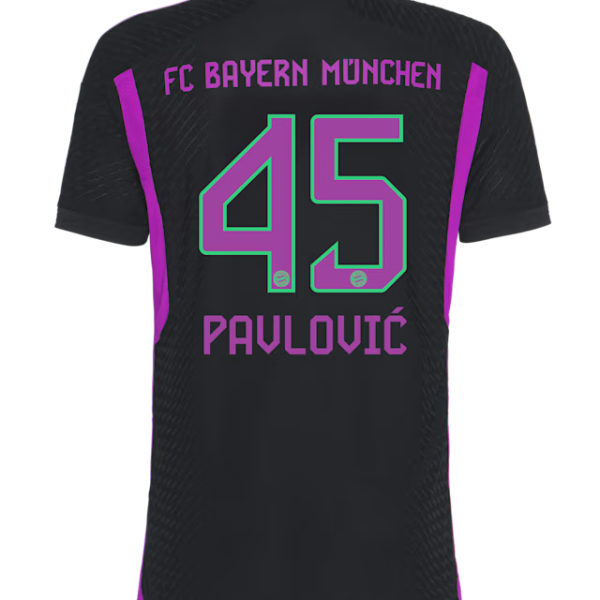 Bayern Munich men authentic jersey away 23-24 – 45 aleksandar pavlovic Jersey - Premium Fan Gear