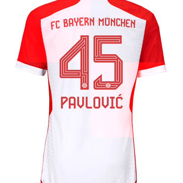 Bayern Munich men authentic jersey home 23-24 – 45 aleksandar pavlovic Jersey - Premium Fan Gear
