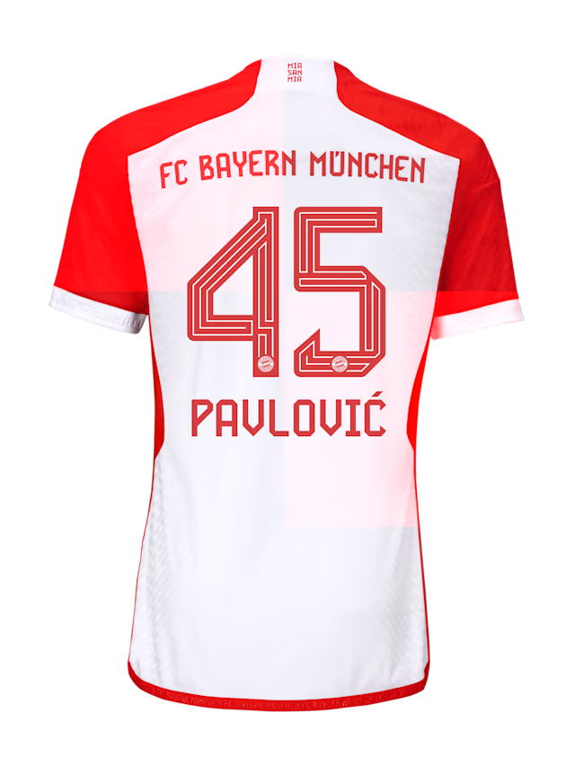 Bayern Munich men authentic jersey home 23-24 – 45 aleksandar pavlovic Jersey - Premium Fan Gear