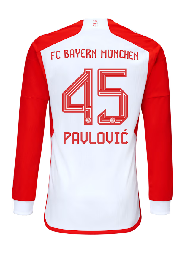 Bayern Munich men long sleeve jersey home 23-24 – 45 aleksandar pavlovic Jersey - Premium Fan Gear