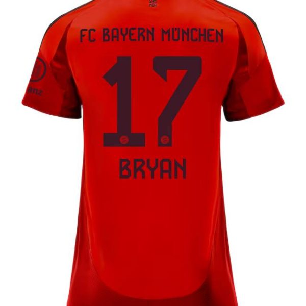Bayern Munich women jersey home 24-25 – 17 bryan zaragoza Jersey - Premium Fan Gear