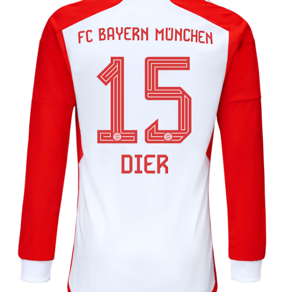 Bayern Munich men long sleeve jersey home 23-24 – 15 eric dier Jersey - Premium Fan Gear