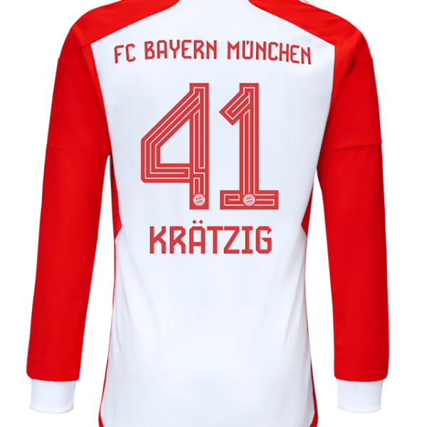 Bayern Munich men long sleeve jersey home 23-24 – 41 frans kratzig Jersey - Premium Fan Gear