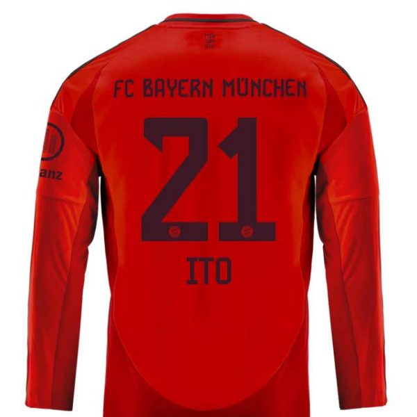 Bayern Munich kids long sleeve jersey home 24-25 – 21 hiroki ito Jersey - Premium Fan Gear