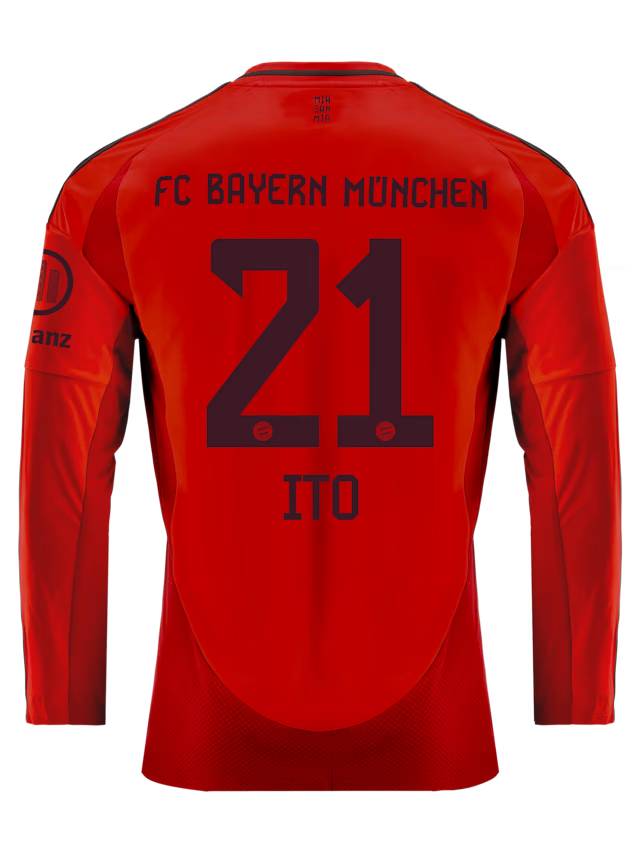 Bayern Munich men long sleeve jersey home 24-25 – 21 hiroki ito Jersey - Premium Fan Gear