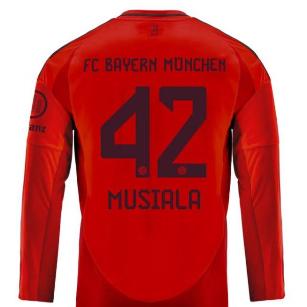 Bayern Munich kids long sleeve jersey home 24-25 – 42 jamal musiala Jersey - Premium Fan Gear