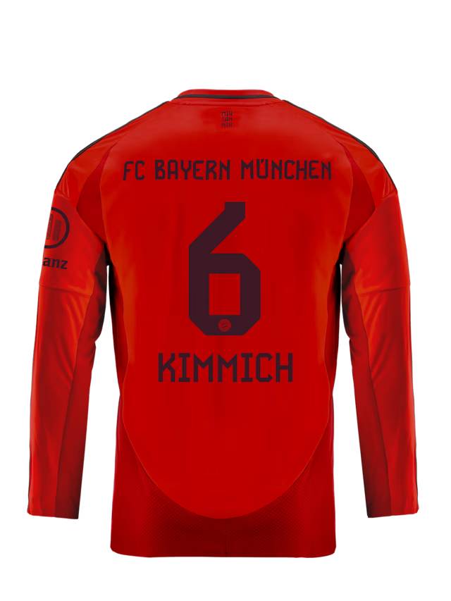 Bayern Munich kids long sleeve jersey home 24-25 – 6 joshua kimmich Jersey - Premium Fan Gear