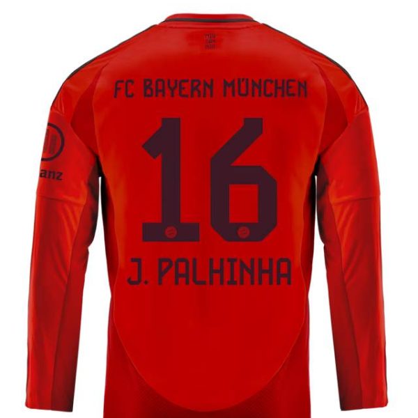 Bayern Munich kids long sleeve jersey home 24-25 – 16 joão palhinha Jersey - Premium Fan Gear