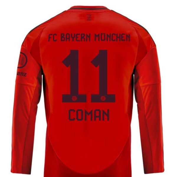 Bayern Munich kids long sleeve jersey home 24-25 – 11 kingsley coman Jersey - Premium Fan Gear