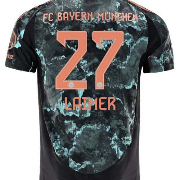Bayern Munich men authentic jersey away 24-25 – 27 konrad laimer Jersey - Premium Fan Gear