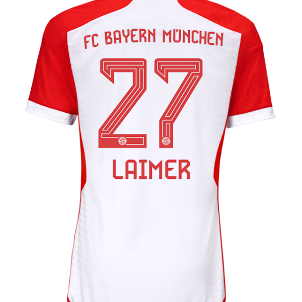 Bayern Munich men authentic jersey home 23-24 – 27 konrad laimer Jersey - Premium Fan Gear