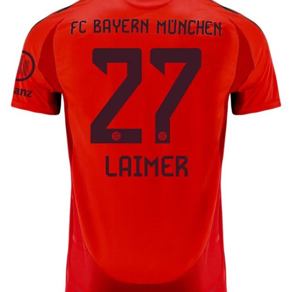 Bayern Munich men authentic jersey home 24-25 – 27 konrad laimer Jersey - Premium Fan Gear