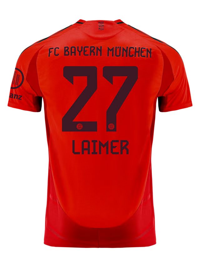 Bayern Munich men authentic jersey home 24-25 – 27 konrad laimer Jersey - Premium Fan Gear