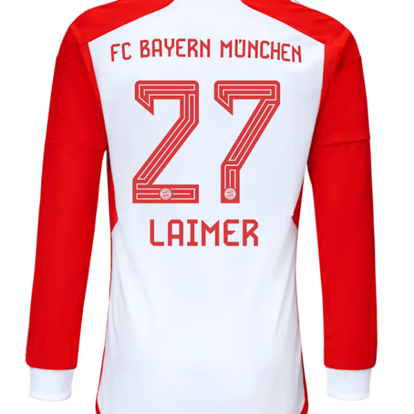 Bayern Munich men long sleeve jersey home 23-24 – 27 konrad laimer Jersey - Premium Fan Gear