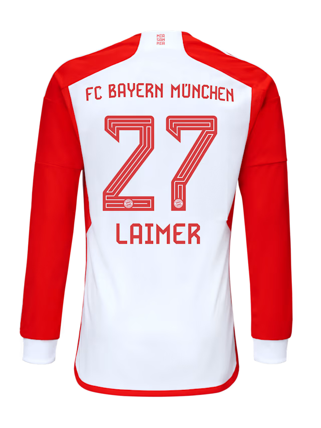 Bayern Munich men long sleeve jersey home 23-24 – 27 konrad laimer Jersey - Premium Fan Gear