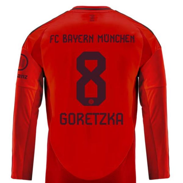 Bayern Munich kids long sleeve jersey home 24-25 – 8 leon goretzka Jersey - Premium Fan Gear