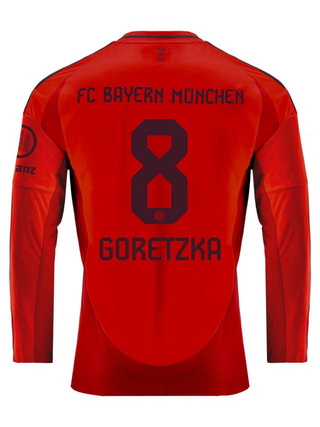 Bayern Munich men long sleeve jersey home 24-25 – 8 leon goretzka Jersey - Premium Fan Gear