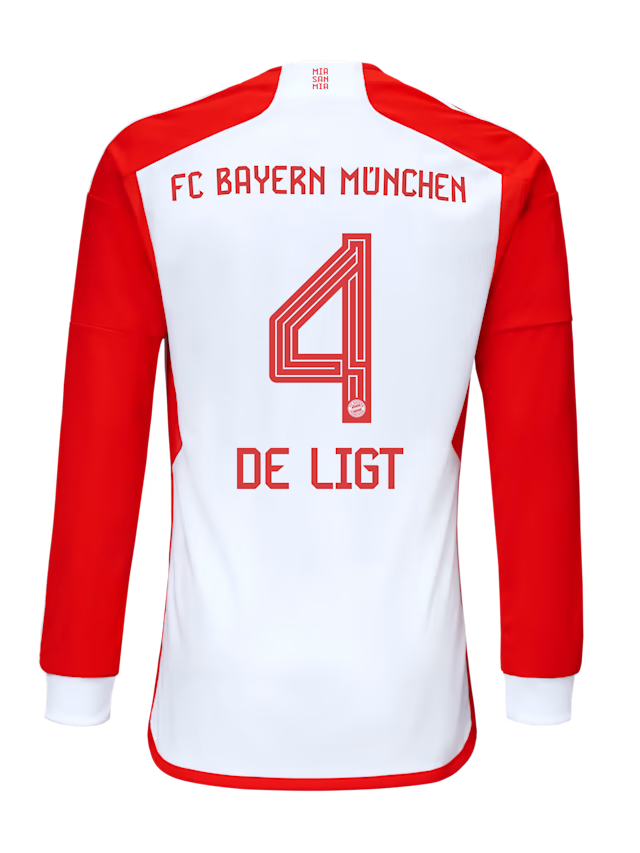 Bayern Munich men long sleeve jersey home 23-24 – 4 matthijs de ligt Jersey - Premium Fan Gear