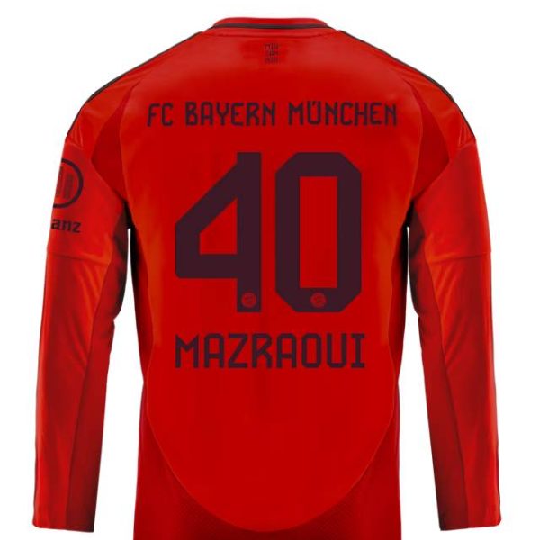 Bayern Munich kids long sleeve jersey home 24-25 – 40 noussair mazraoui Jersey - Premium Fan Gear