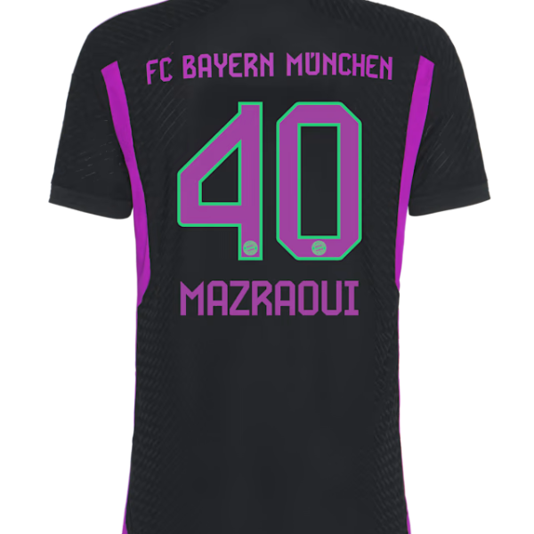 Bayern Munich men authentic jersey away 23-24 – 40 noussair mazraoui Jersey - Premium Fan Gear