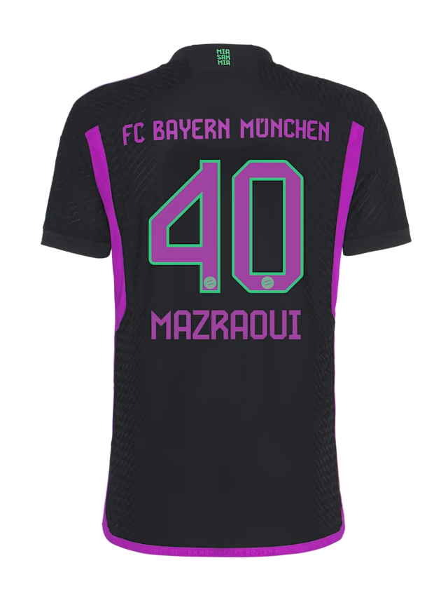 Bayern Munich men authentic jersey away 23-24 – 40 noussair mazraoui Jersey - Premium Fan Gear