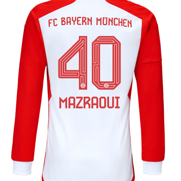 Bayern Munich men long sleeve jersey home 23-24 – 40 noussair mazraoui Jersey - Premium Fan Gear