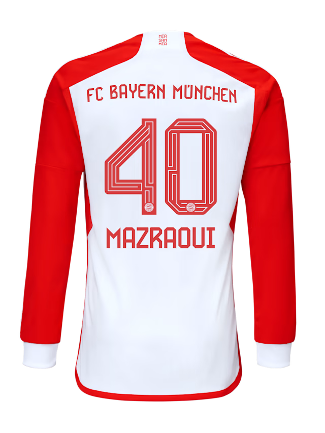 Bayern Munich men long sleeve jersey home 23-24 – 40 noussair mazraoui Jersey - Premium Fan Gear