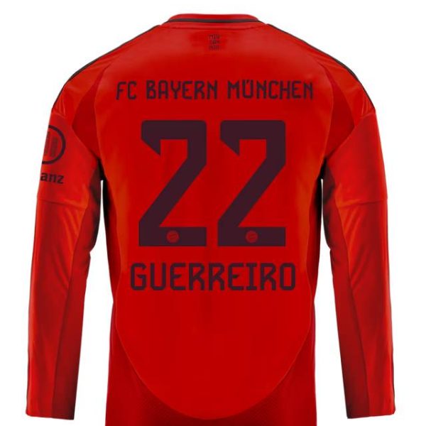 Bayern Munich kids long sleeve jersey home 24-25 – 22 raphaël guerreiro Jersey - Premium Fan Gear