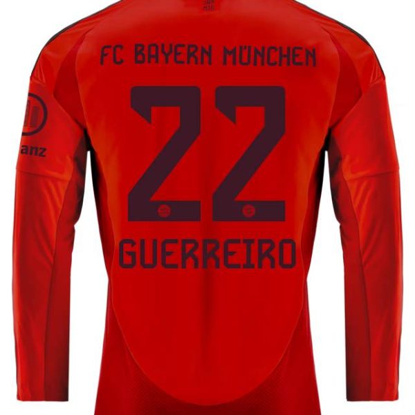 Bayern Munich men long sleeve jersey home 24-25 – 22 raphaël guerreiro Jersey - Premium Fan Gear