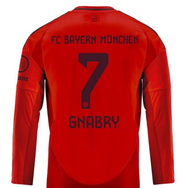 Bayern Munich kids long sleeve jersey home 24-25 – 7 serge gnabry Jersey - Premium Fan Gear