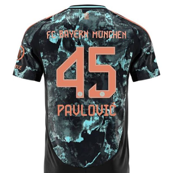 Bayern Munich kids jersey away 24-25 – 45 aleksandar pavlović Jersey - Premium Fan Gear