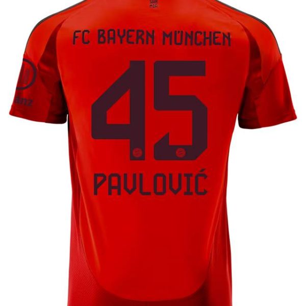Bayern Munich men jersey home 24-25 – 45 aleksandar pavlović Jersey - Premium Fan Gear