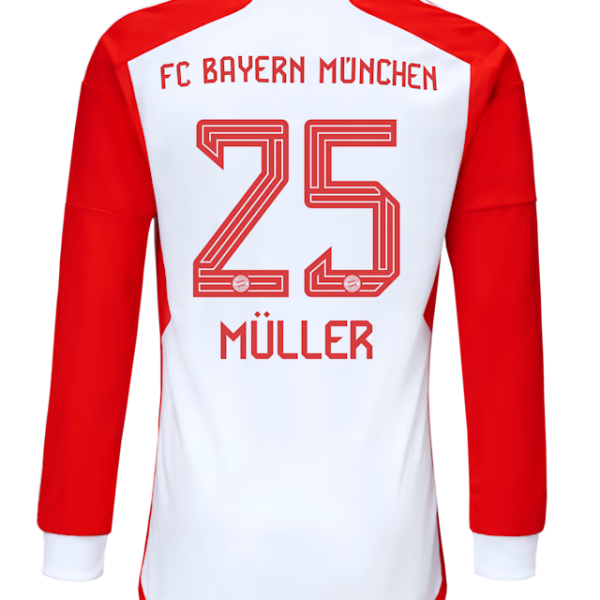 Bayern Munich men long sleeve jersey home 23-24 – 25  thomas muller Jersey - Premium Fan Gear